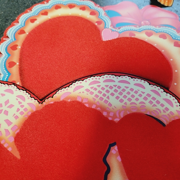 Valentines Day Cutout Decorations Vintage Eureka Set of 4 - Picture 7 of 7